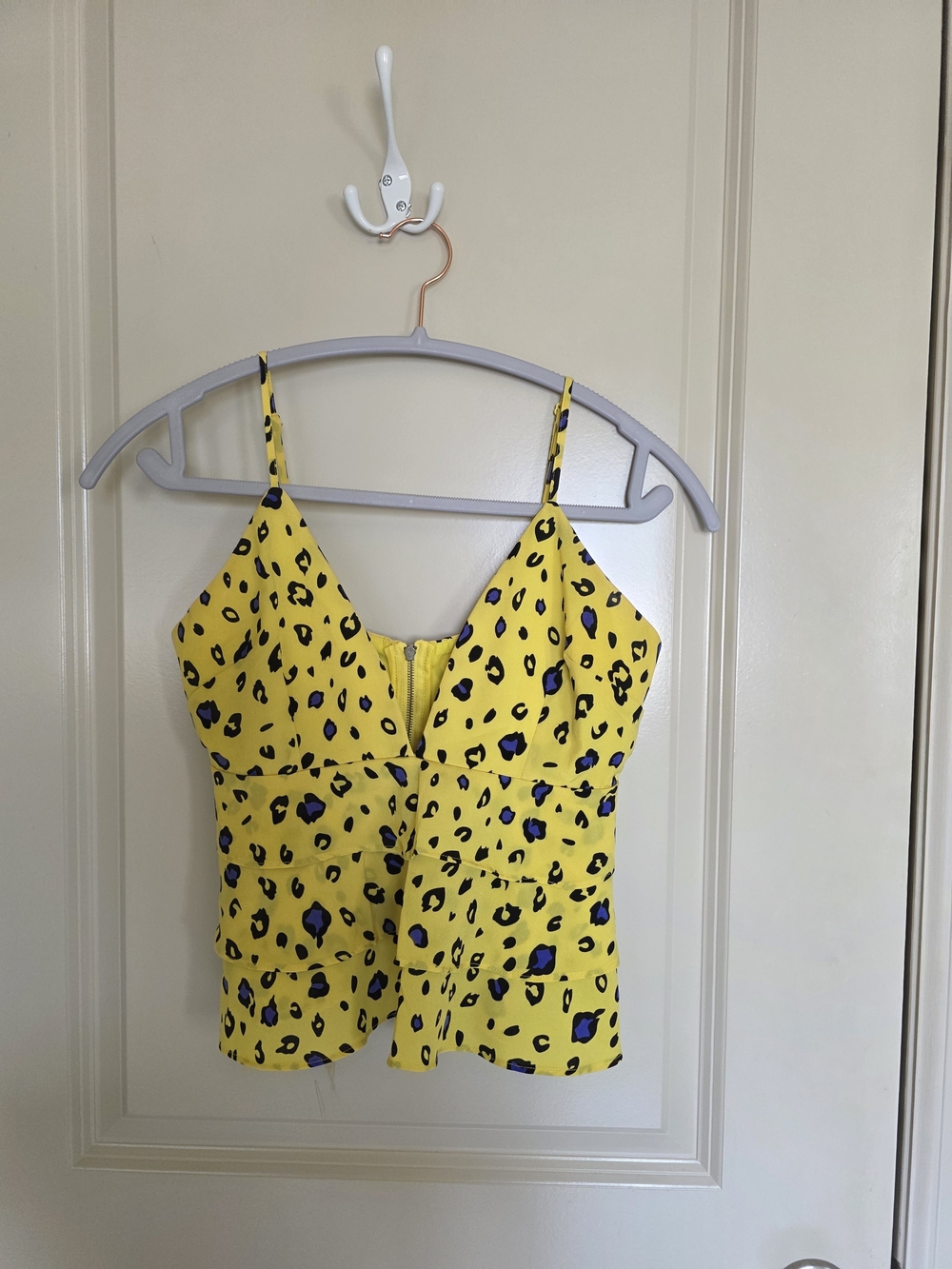 superdown Yellow Leopard-Print Cami Top
